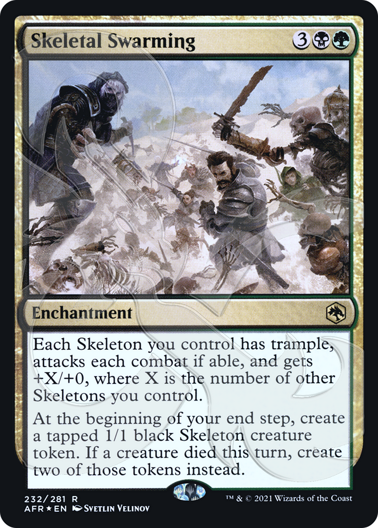 Image of Skeletal Swarming (Ampersand Promo) [Dungeons & Dragons: Adventures in the Forgotten Realms Promos]