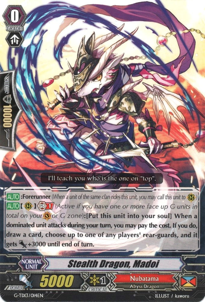 Image of Stealth Dragon, Madoi (G-TD13/014EN) [Evil Eye Sovereign]