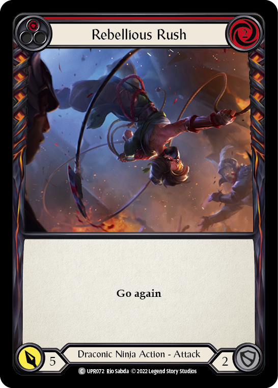 Image of Rebellious Rush (Red) [UPR072] (Uprising)  Rainbow Foil