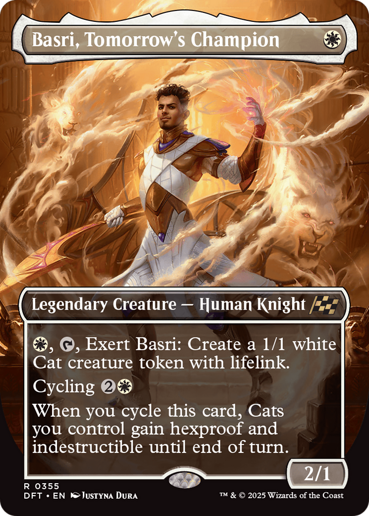 Image of Basri, Tomorrow's Champion (Borderless) [Aetherdrift]
