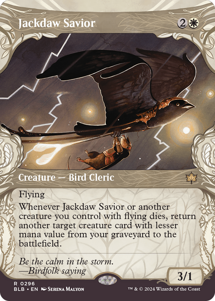 Image of Jackdaw Savior (Showcase) [Bloomburrow]
