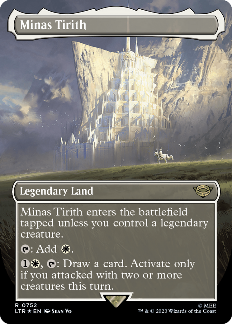 Image of Minas Tirith (Borderless) (Surge Foil) [The Lord of the Rings: Tales of Middle-Earth]