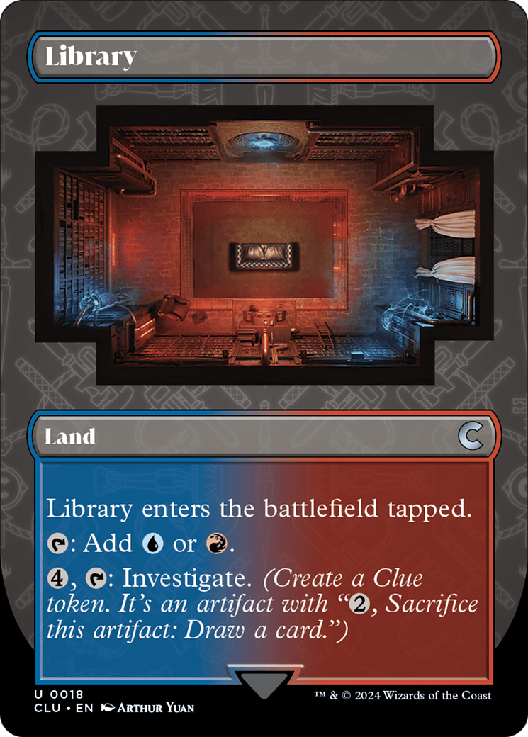 Image of Library (Borderless) [Ravnica: Clue Edition]