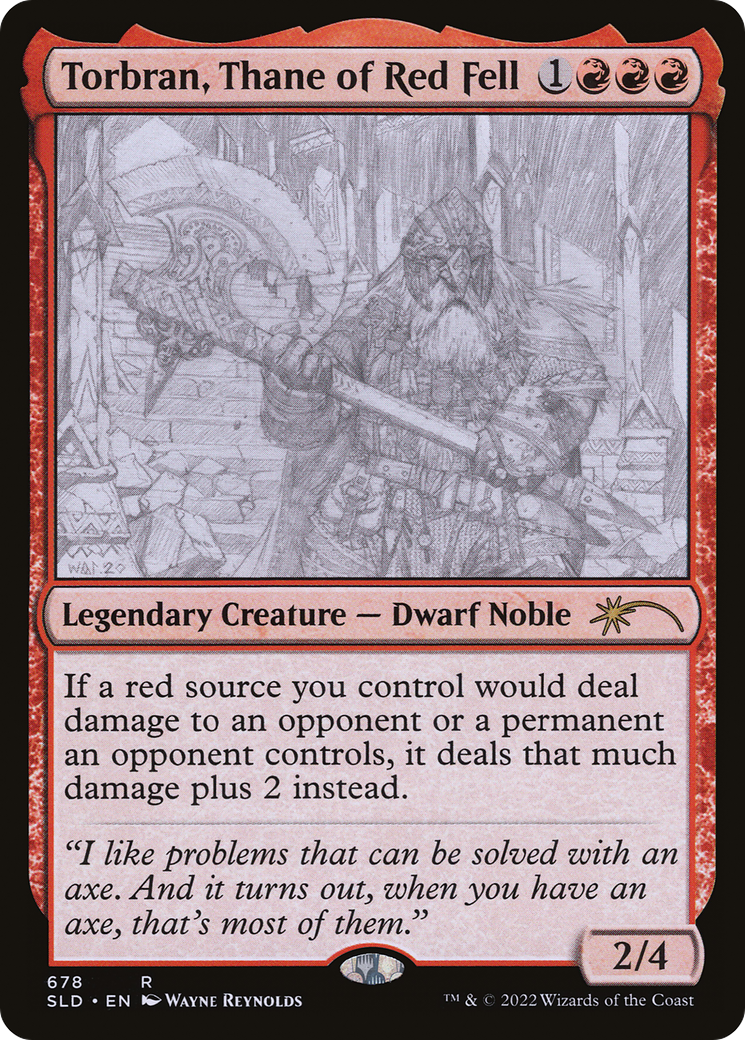 Image of Torbran, Thane of Red Fell (Sketch) [Secret Lair Drop Promos]