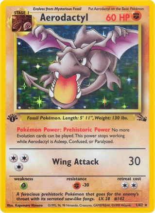 Image of Aerodactyl (1/62) [Fossil 1st Edition]