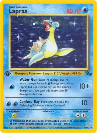 Image of Lapras (10/62) [Fossil 1st Edition]