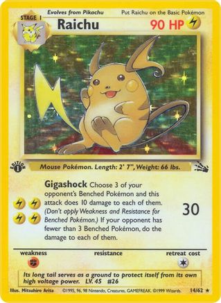 Image of Raichu (14/62) [Fossil 1st Edition]