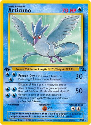 Image of Articuno (17/62) [Fossil 1st Edition]
