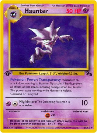 Image of Haunter (21/62) [Fossil 1st Edition]