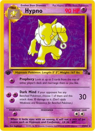 Image of Hypno (23/62) [Fossil 1st Edition]