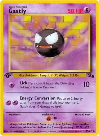 Image of Gastly (33/62) [Fossil 1st Edition]