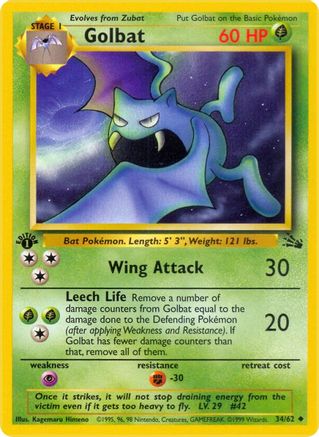 Image of Golbat (34/62) [Fossil 1st Edition]