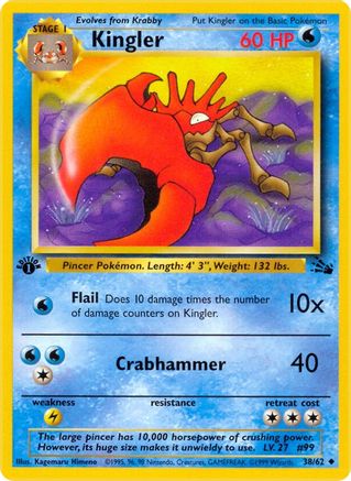 Image of Kingler (38/62) [Fossil 1st Edition]