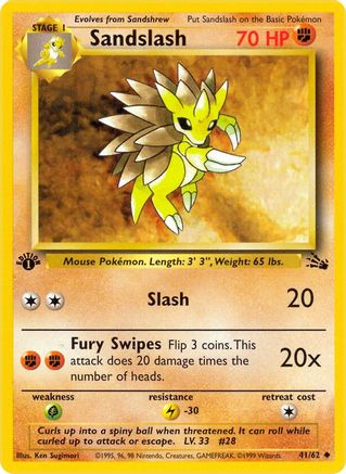 Image of Sandslash (41/62) [Fossil 1st Edition]