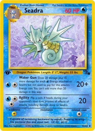 Image of Seadra (42/62) [Fossil 1st Edition]