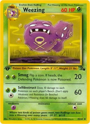 Image of Weezing (45/62) [Fossil 1st Edition]