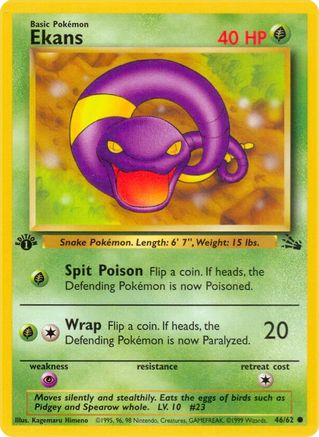 Image of Ekans (46/62) [Fossil 1st Edition]