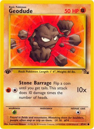 Image of Geodude (47/62) [Fossil 1st Edition]