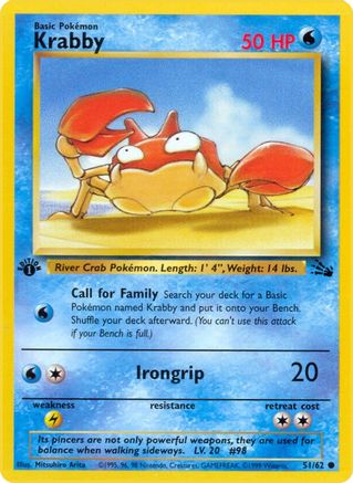 Image of Krabby (51/62) [Fossil 1st Edition]