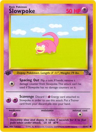 Image of Slowpoke (55/62) [Fossil 1st Edition]