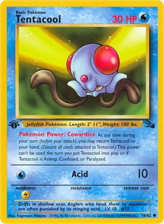 Image of Tentacool (56/62) [Fossil 1st Edition]