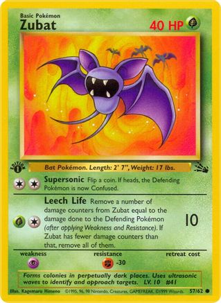 Image of Zubat (57/62) [Fossil 1st Edition]