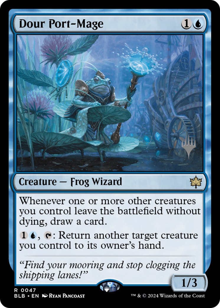 Image of Dour Port-Mage (Promo Pack) [Bloomburrow Promos]