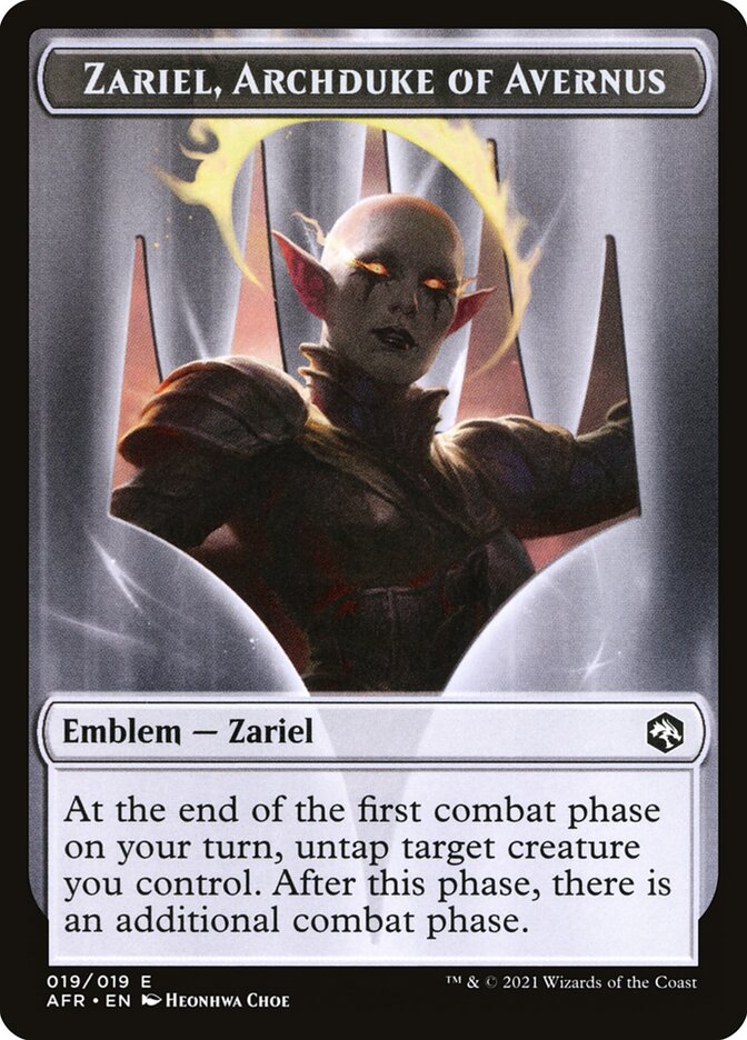 Image of Spider // Zariel, Archduke of Avernus Emblem Double-Sided Token [Dungeons & Dragons: Adventures in the Forgotten Realms Tokens]