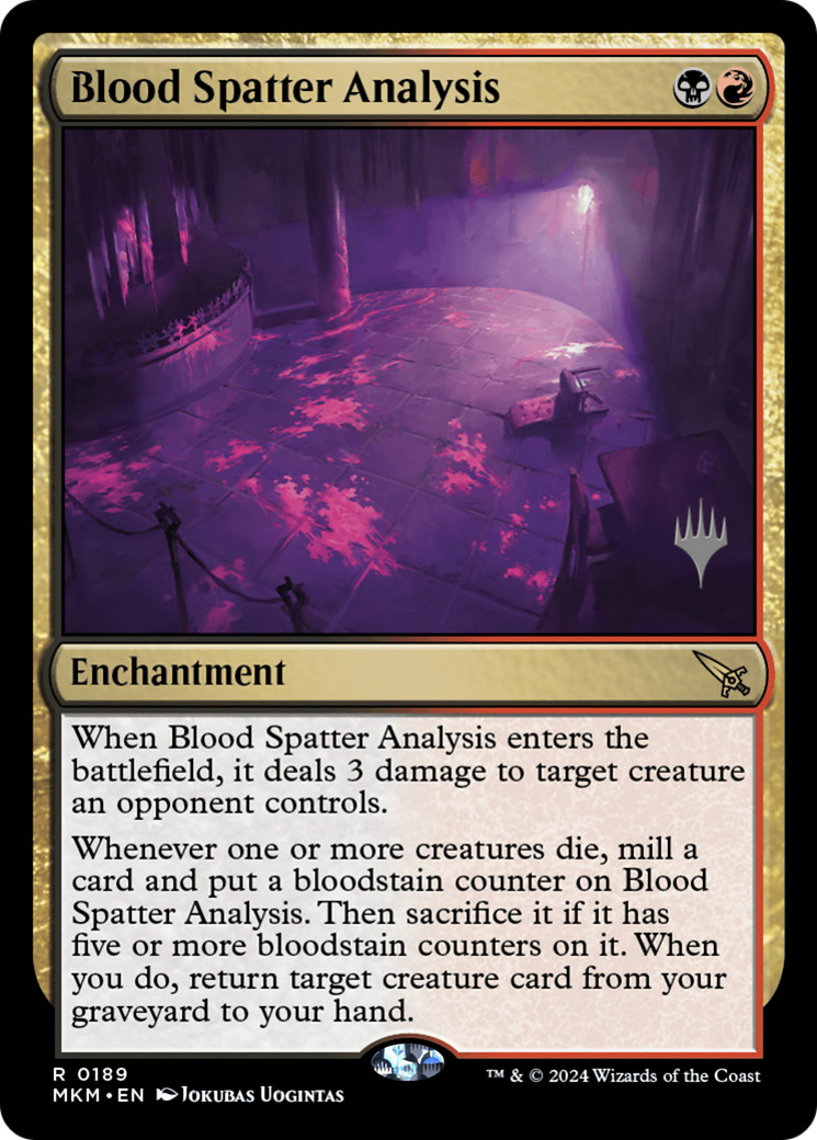 Image of Blood Spatter Analysis (Promo Pack) [Murders at Karlov Manor Promos]
