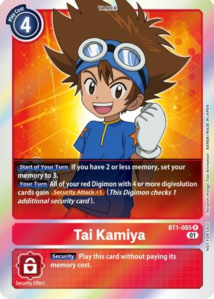 Image of Tai Kamiya [BT1-085] (ST-11 Special Entry Pack) [Release Special Booster Promos]