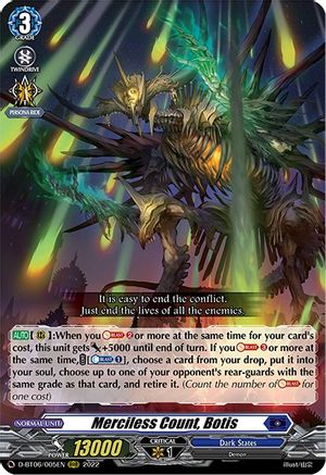 Image of Merciless Count, Botis (D-BT06/005EN) [Blazing Dragon Reborn]