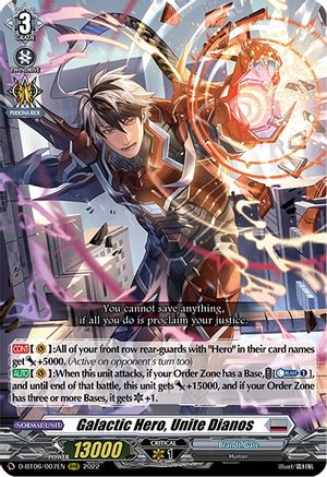 Image of Galactic Hero, Unite Dianos (D-BT06/007EN) [Blazing Dragon Reborn]