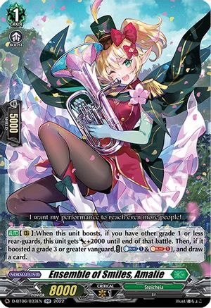 Image of Ensemble of Smiles, Amalie (D-BT06/033EN) [Blazing Dragon Reborn]