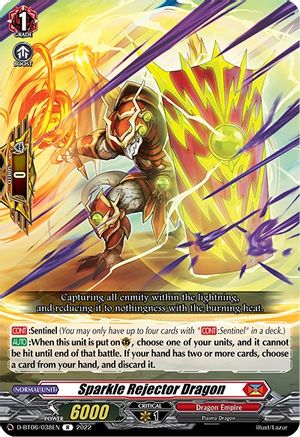 Image of Sparkle Rejector Dragon (D-BT06/038EN) [Blazing Dragon Reborn]