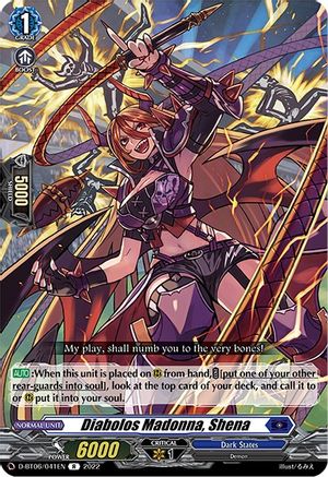 Image of Diabolos Madonna, Shena (D-BT06/041EN) [Blazing Dragon Reborn]