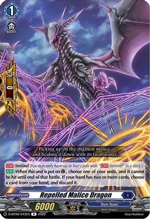 Image of Repelled Malice Dragon (D-BT06/043EN) [Blazing Dragon Reborn]