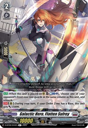 Image of Galactic Hero, Flatten Sufrey (D-BT06/044EN) [Blazing Dragon Reborn]