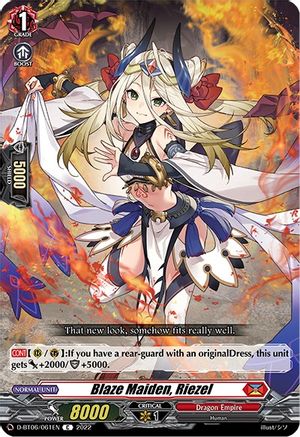 Image of Blaze Maiden, Riezel (D-BT06/061EN) [Blazing Dragon Reborn]