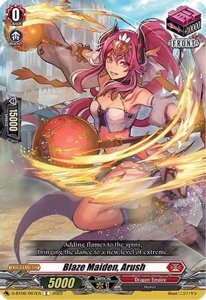 Image of Blaze Maiden, Arush (D-BT06/067EN) [Blazing Dragon Reborn]