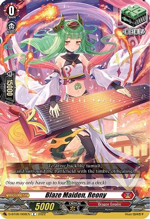 Image of Blaze Maiden, Reony (D-BT06/068EN) [Blazing Dragon Reborn]