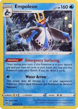 Image of Empoleon (037/172) (Cosmos Holo) [Sword & Shield: Brilliant Stars]