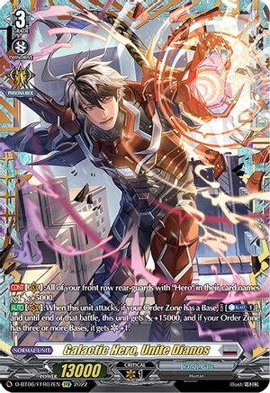 Image of Galactic Hero, Unite Dianos (D-BT06/FFR07EN) [Blazing Dragon Reborn]