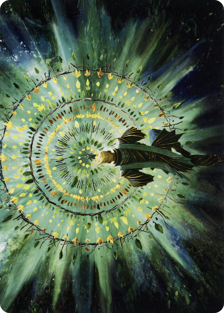 Image of Verdant Mastery Art Card (ASSTX-019) - Strixhaven Art Series (Borderless) Foil