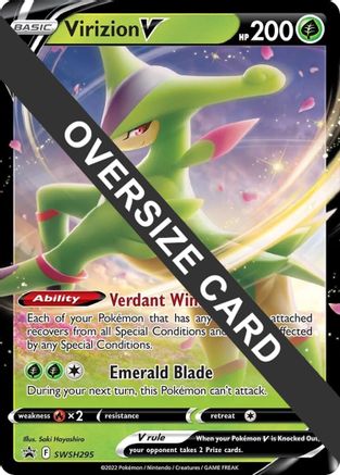 Image of Virizion V (SWSH295) (Jumbo Card) [Sword & Shield: Black Star Promos]