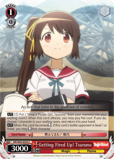 Image of Getting Fired Up! Tsuruno (MR/W80-E059 U) [Magia Record: Puella Magi Madoka Magica [Side Story] (Anime)]