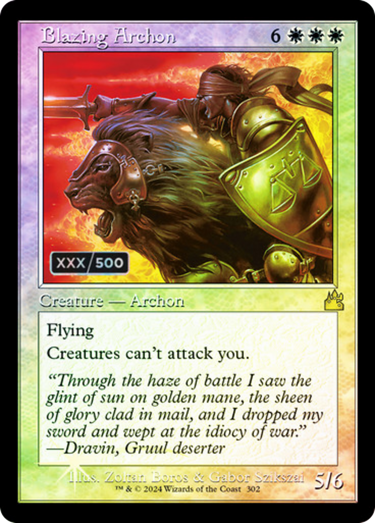Image of Blazing Archon (Retro) (Serialized) [Ravnica Remastered]