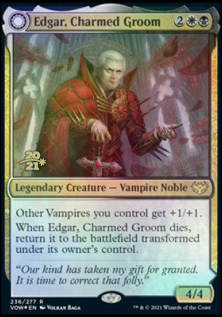 Image of Edgar, Charmed Groom // Edgar Markov's Coffin [Innistrad: Crimson Vow Prerelease Promos]