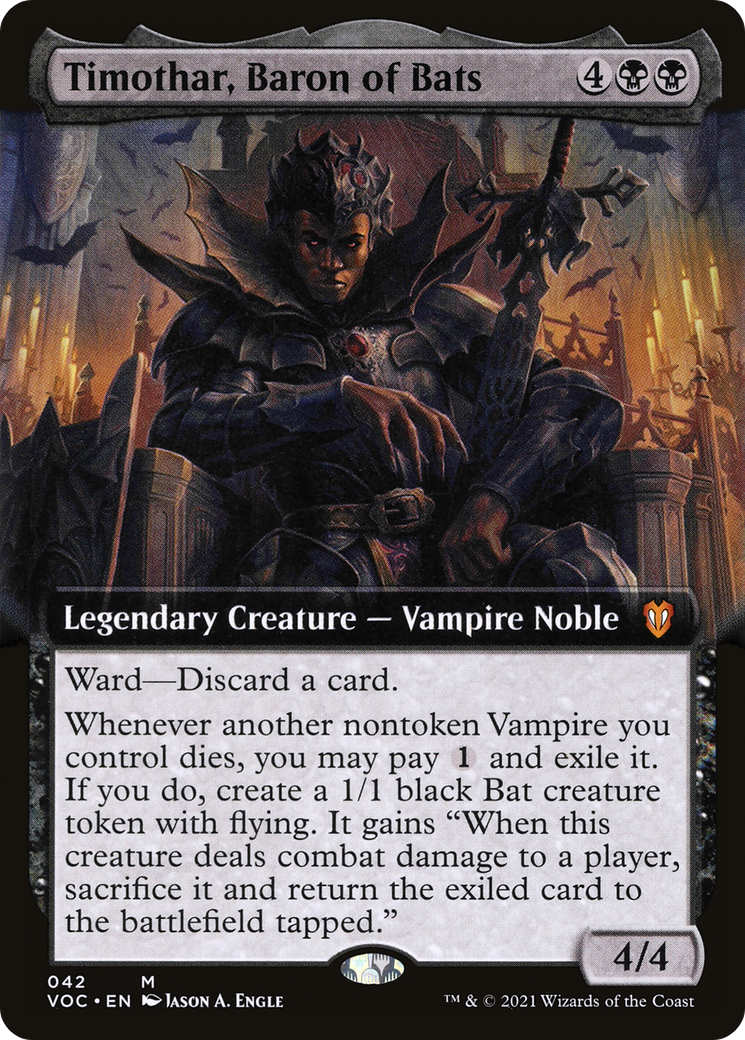 Image of Timothar, Baron of Bats (Extended Art) [Innistrad: Crimson Vow Commander]