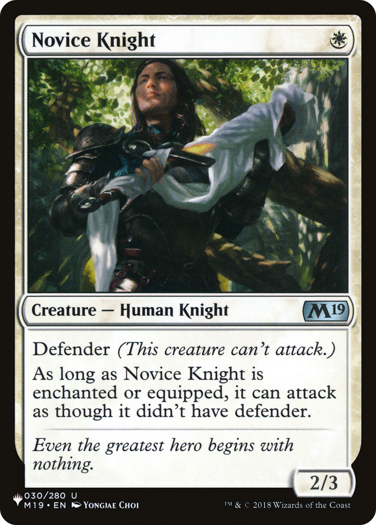 Image of Novice Knight [The List]