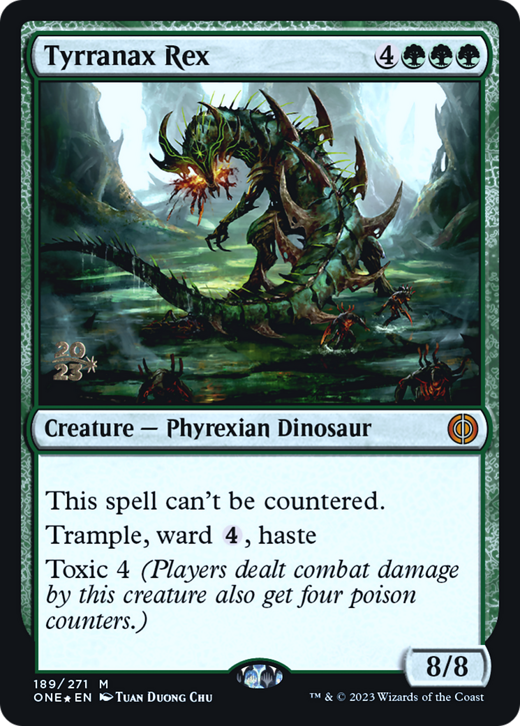 Image of Tyrranax Rex [Phyrexia: All Will Be One Prerelease Promos]